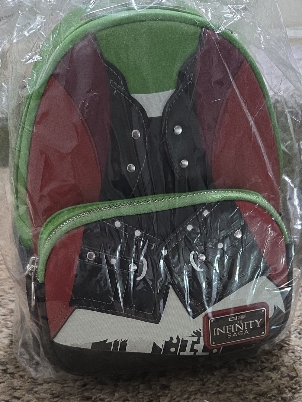 Loungefly Green Black Red Infinity Saga Mini Backpack